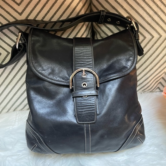 Coach Black Leather Shoulder/ Crossbody Bag - Picture 3 of 16